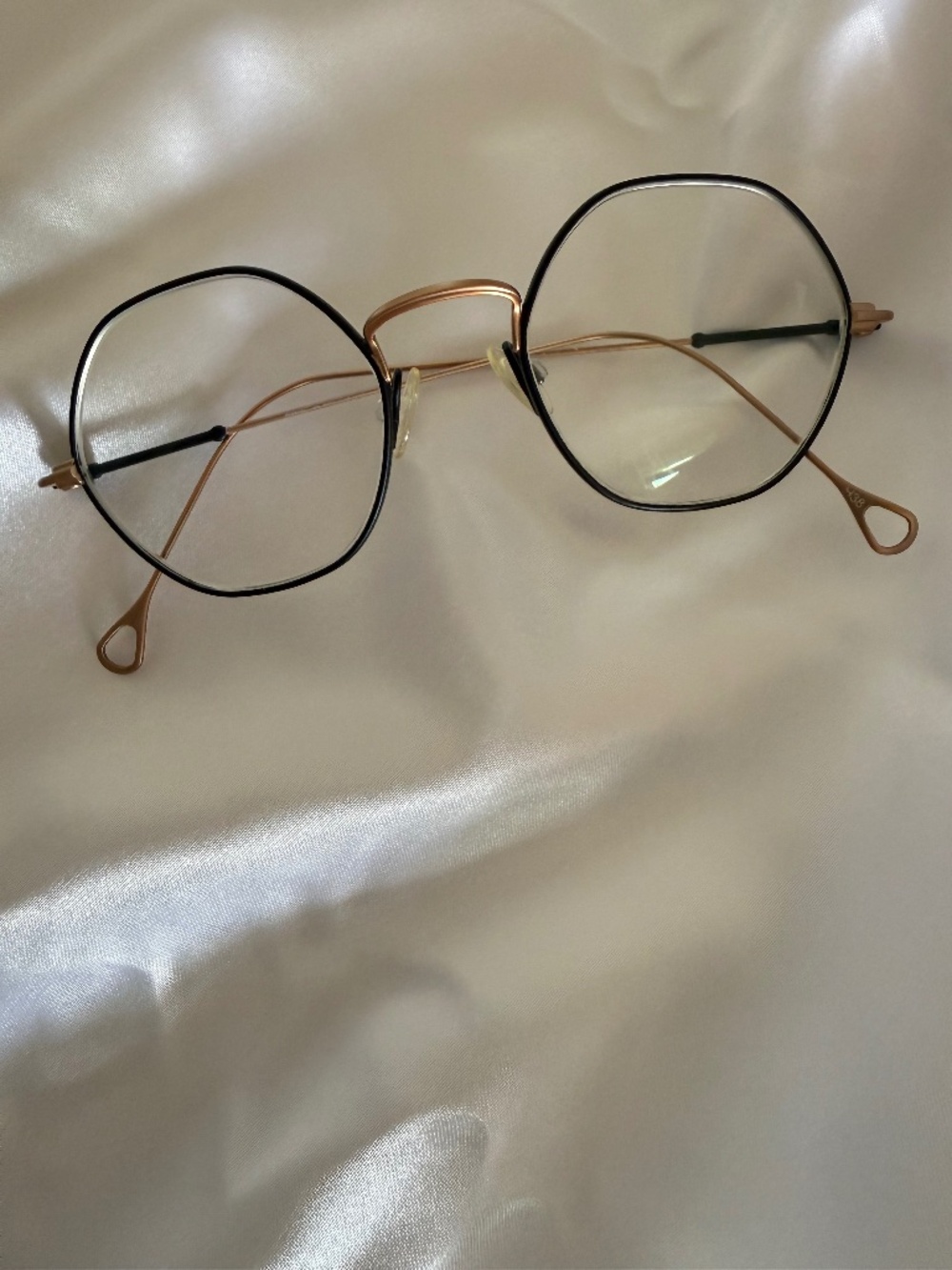 Anne et Valentin Bishop Eyeglasses Black FRAMES ONLY Titanium Made In Japan